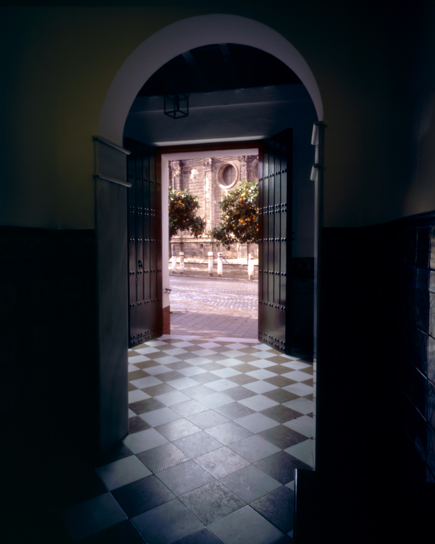 Pinhole color slide film 4x5" Fuji Provia 100F by Israel Caballero